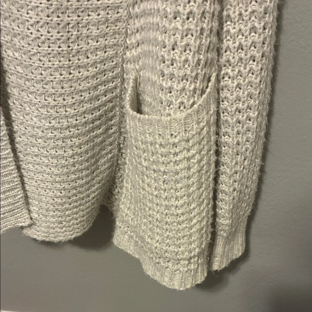 Rip Curl Women’s Shambala Cozy Light Gray Oversized Knit Cardigan Sweater Large